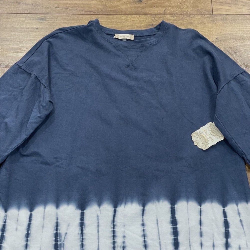 Altard State Dress Womens Small Blue Tie Dye Sweatshirt Tunic Relaxed Fit NWT‎ - Picture 2 of 12